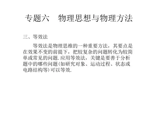 高三物理物理思想与物理方法2(中学课件201909)