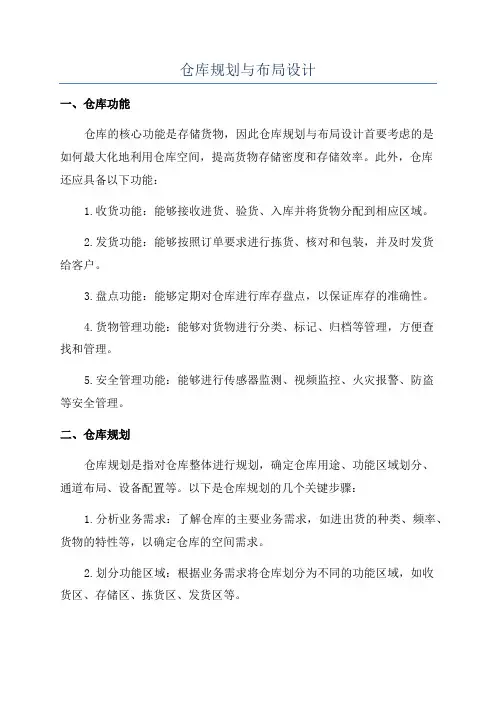 仓库规划与布局设计