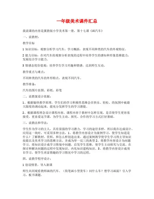 一年级美术课件汇总