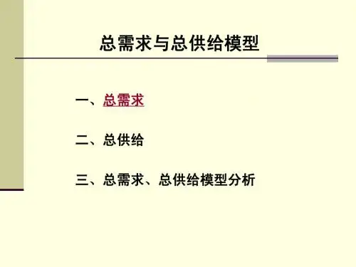 宏观经济学7总需求总供给