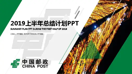 中国邮政PPT模板