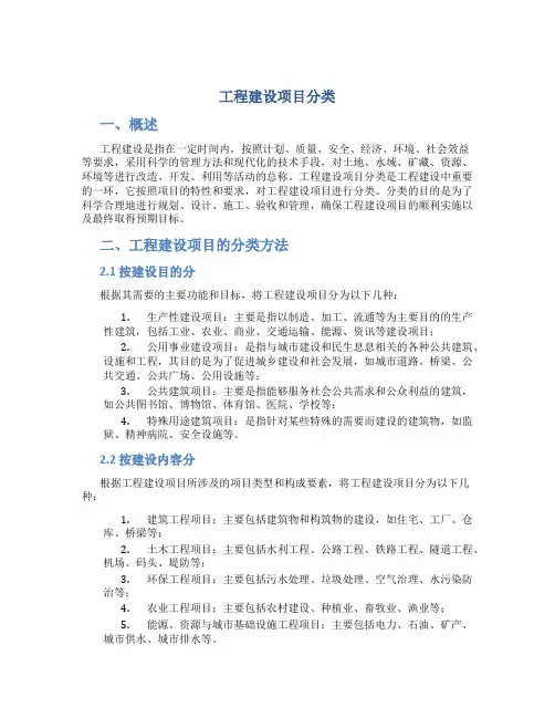 1-工程建设项目分类