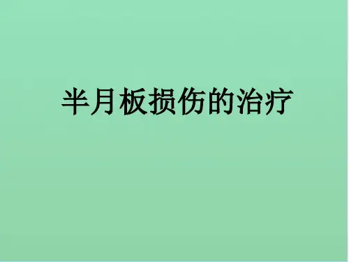 半月板损伤的治疗