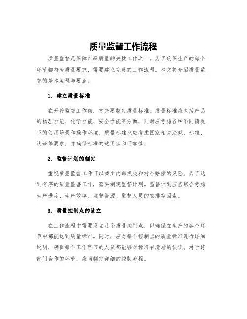质量监督工作流程