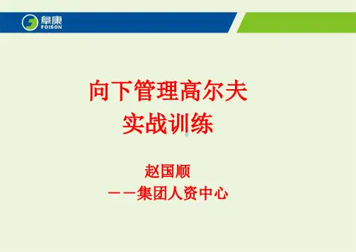 向下管理高尔夫实战训练-基础理论及教战守策