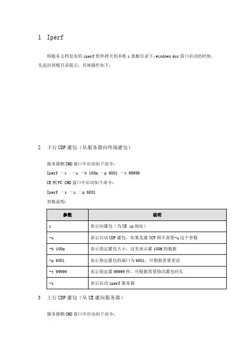 Iperf灌包操作指导
