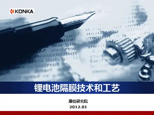 锂电池隔膜技术和工艺研究报告