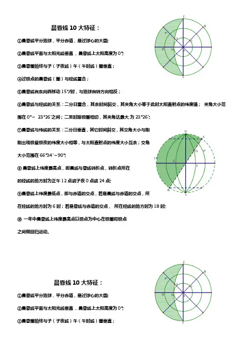 晨昏线10大特征