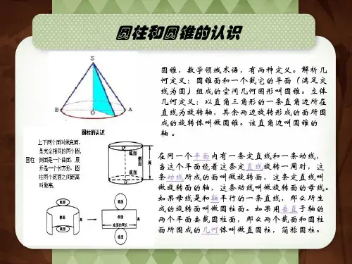 圆柱和圆锥的认识
