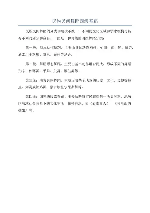 民族民间舞蹈四级舞蹈