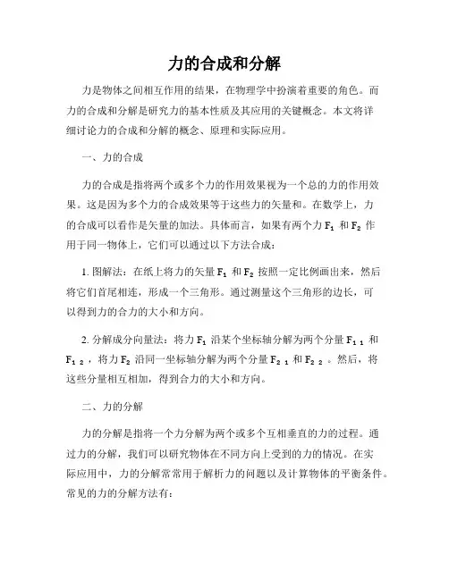 力的合成和分解