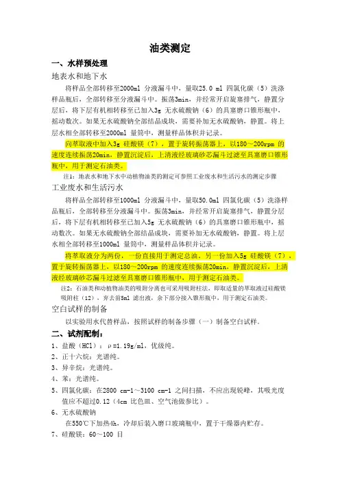 动植物油测定