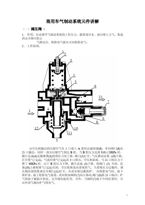 重型商用车气制动系统元件讲解