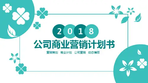 公司商业营销计划书PPT