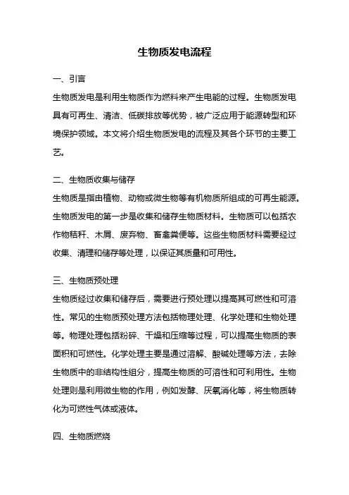 生物质发电流程