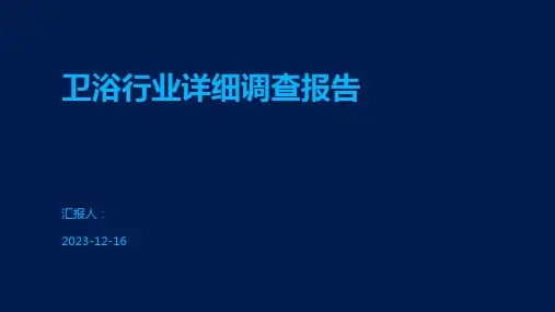 卫浴行业详细调查报告