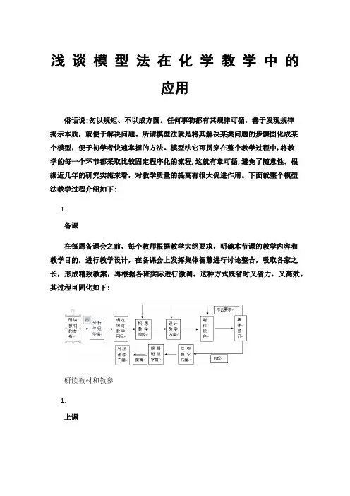 浅谈模型法在化学教学中的应用