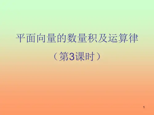 2.4.1平面向量的数量积及运算律(3)