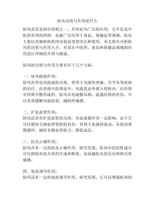 防风功效与作用是什么