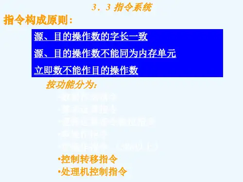 第3章_6 8086指令系统(分支CPU指令)及习题