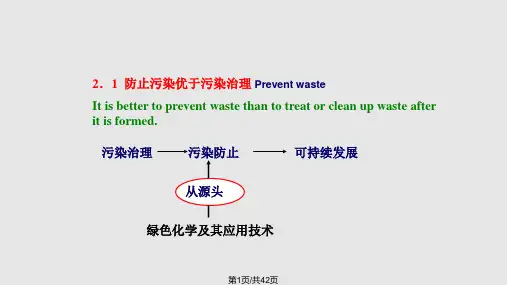 绿色化学绿色化学原理PPT课件
