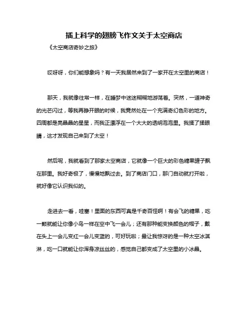 插上科学的翅膀飞作文关于太空商店