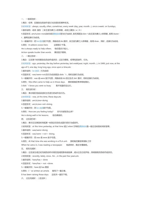 英语八大时态