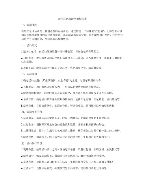新年红包墙活动策划方案