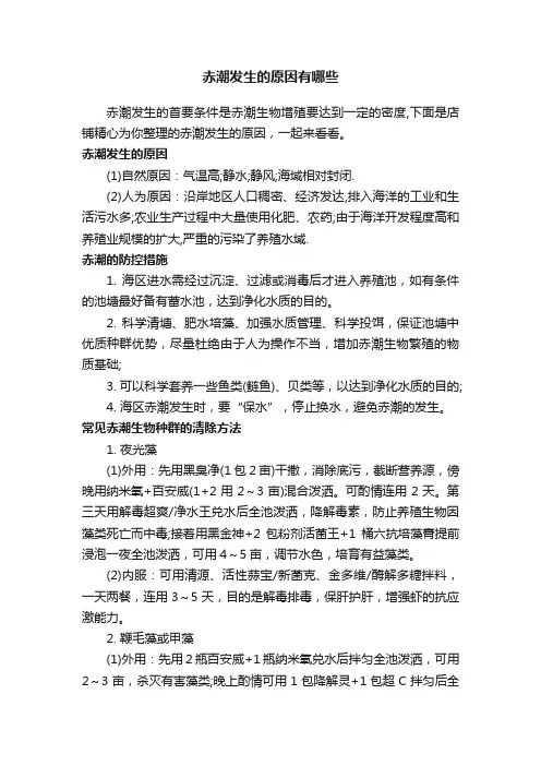赤潮发生的原因有哪些