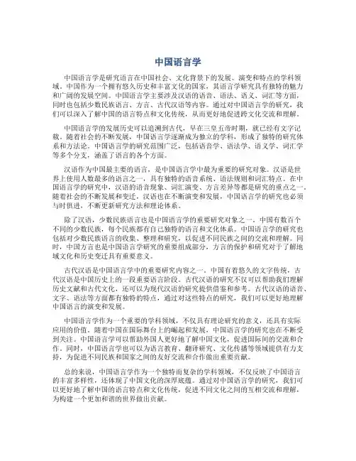 中国语言学