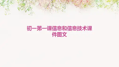 初一第一课信息和信息技术课件图文