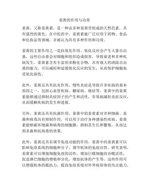 姜黄的作用与功效