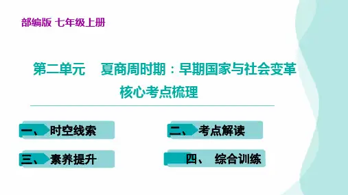 第二单元    夏商周时期：早期国家与社会变革(核心考点梳理)-七年级历史上册同步备课课件(部编版)