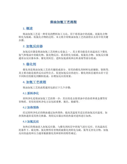 柴油加氢工艺流程