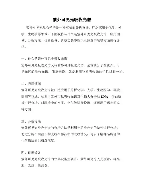紫外可见光吸收光谱