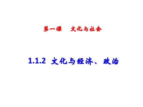 1.2 文化与经济、政治-2020-2021学年高二政治高效精品优秀课件(人教版必修3)