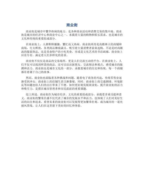 商业街资料