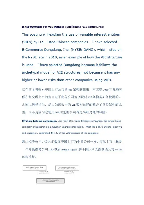 迄今最简洁的境外上市VIE架构说明