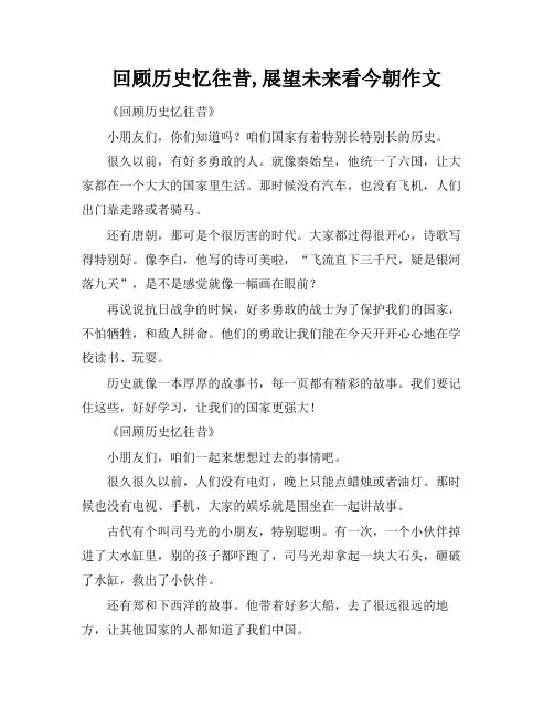 回顾历史忆往昔,展望未来看今朝作文