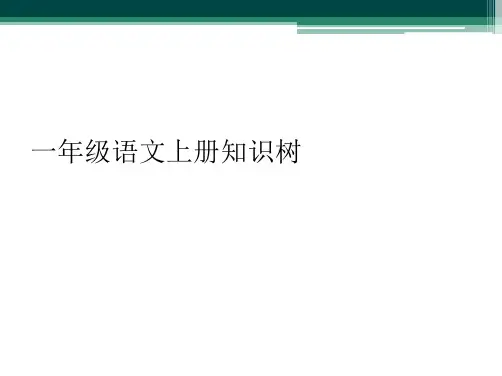 一年级语文上册知识树