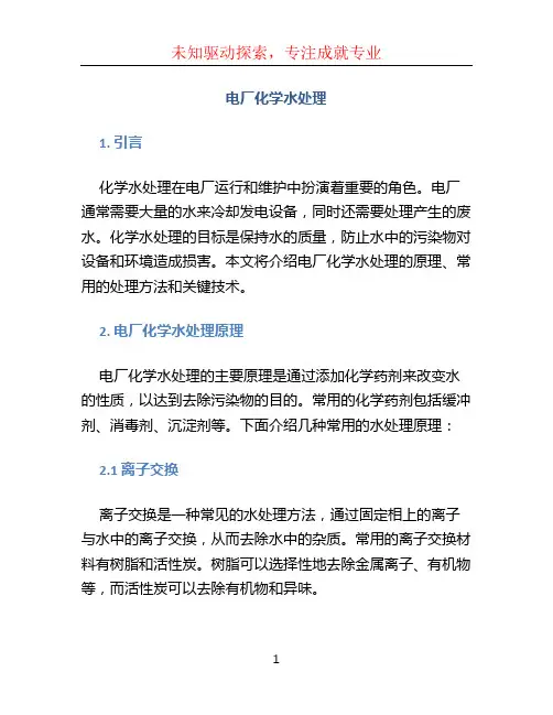 电厂化学水处理