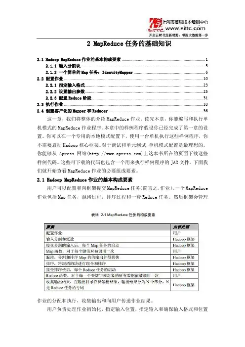 学习hadoop第二步 MapReduce任务的基础知识