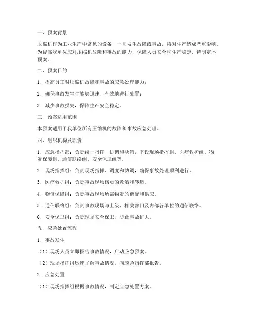 压缩机应急预案