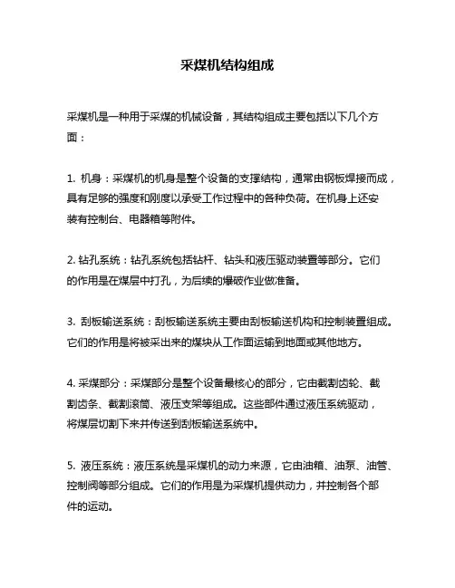 采煤机结构组成