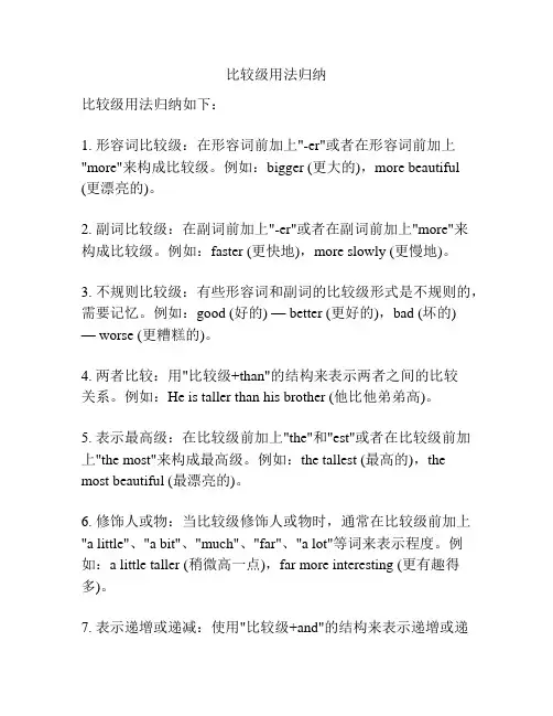 比较级用法归纳