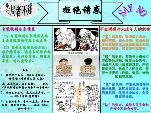 七年级思想品德8.3拒绝诱惑  最新