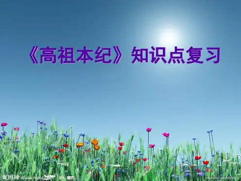 《高祖本纪》文言知识整理