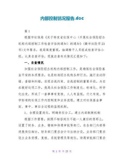 内部控制情况报告.doc
