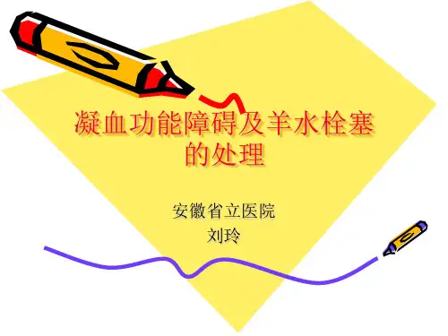 3.凝血功能障碍 PPT课件