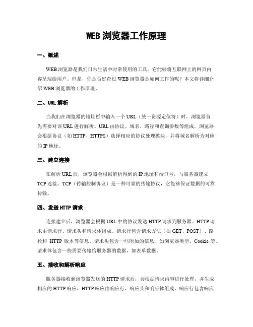WEB浏览器工作原理
